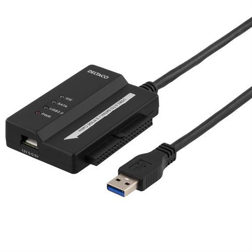 Deltaco USB 3.0 till SATA 3Gb/s och IDE, 2,5"/3,5"