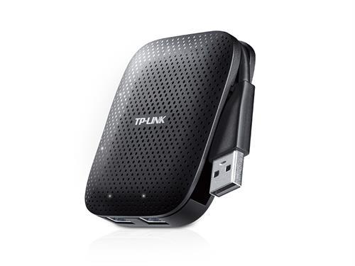 TP-Link UH400 - USB-hubb med fyra USB 3.0-portar, svart