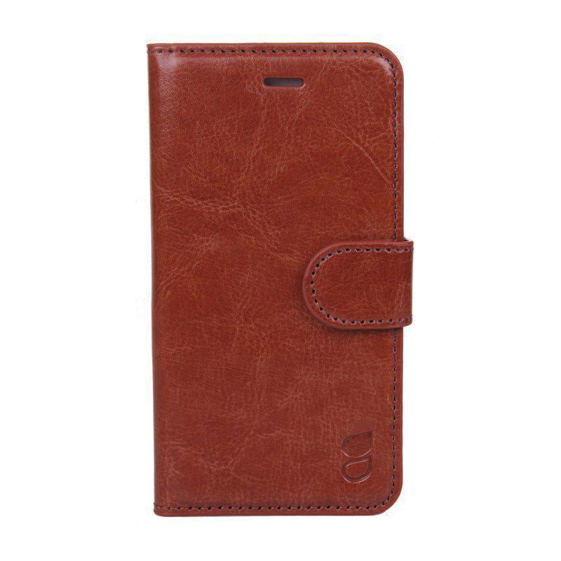 Gear plånboksfodral i läder brun, iPhone 6/6S