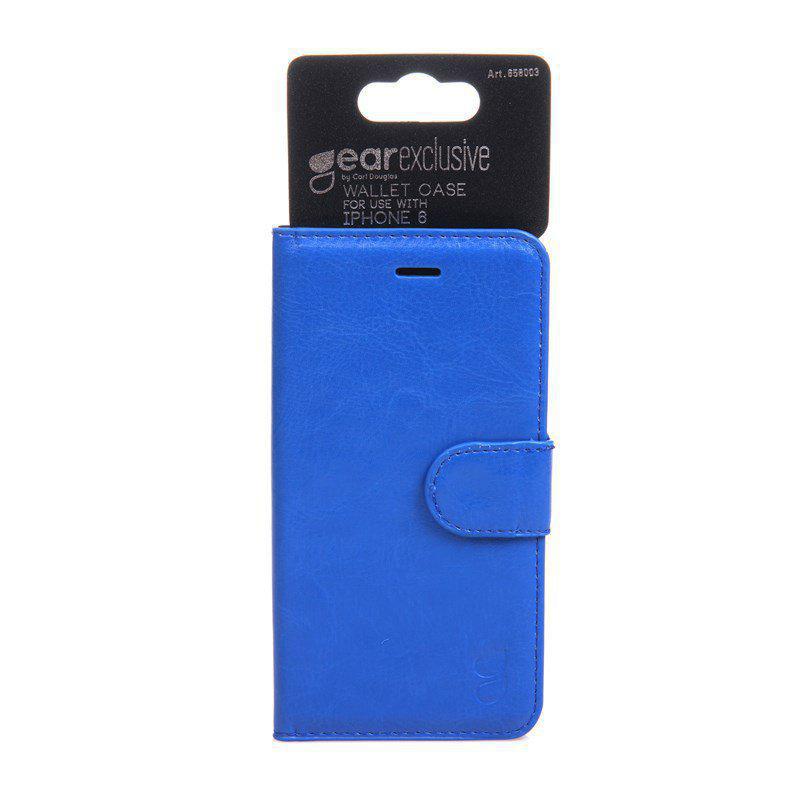 Gear plånboksfodral i läder blå, iPhone 6/6S