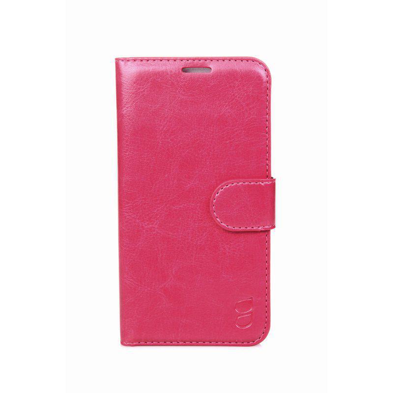 Gear plånboksfodral i läder rosa, Samsung Galaxy S6