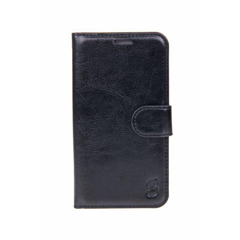 Gear plånboksfodral i läder svart, Samsung Galaxy S6 Edge