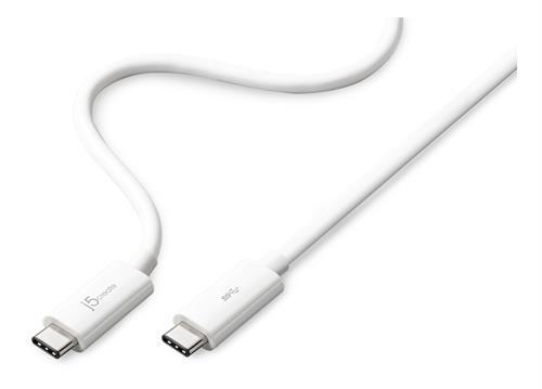j5create USB 3.1 Type-C kabel vit, 1m