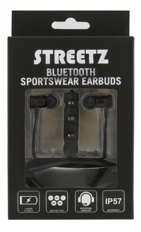 Streets Bluetooth sporthörlurar med mic, svart