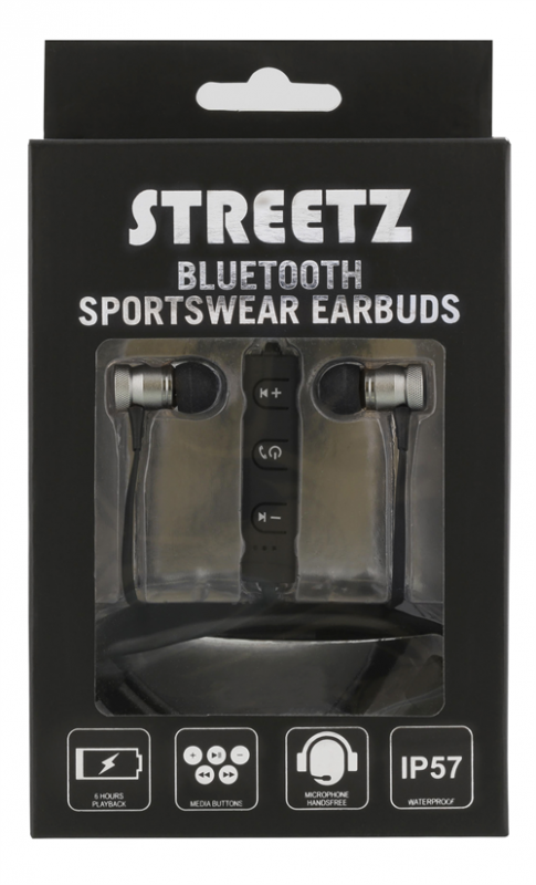 Streets Bluetooth sporthörlurar med mic, grå