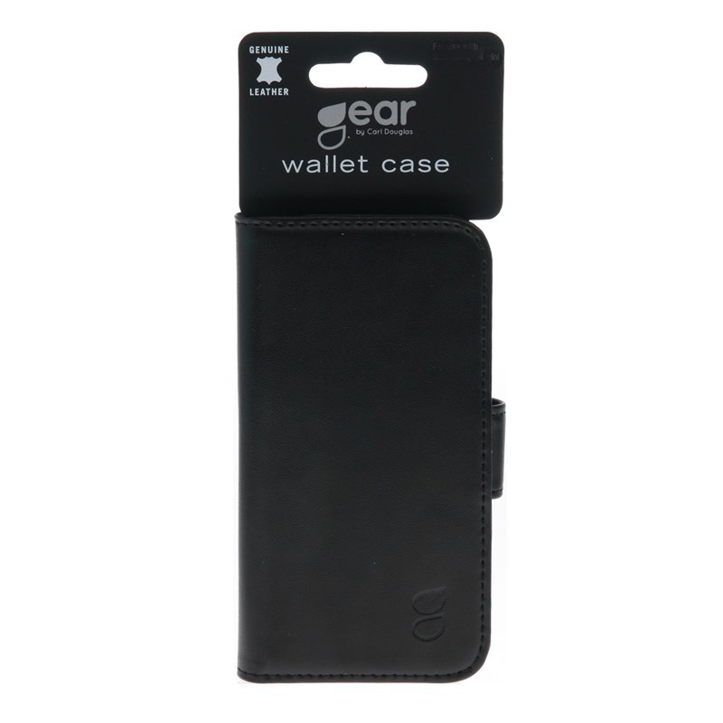 Gear plånboksfodral i läder svart, Samsung Galaxy S7 Edge