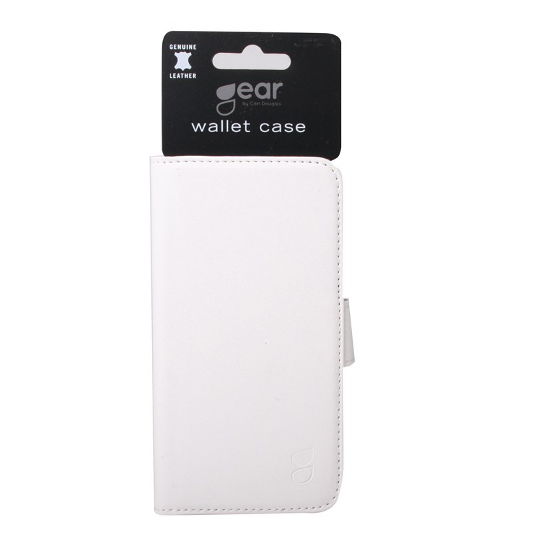 Gear plånboksfodral läder vit, Samsung Galaxy S7