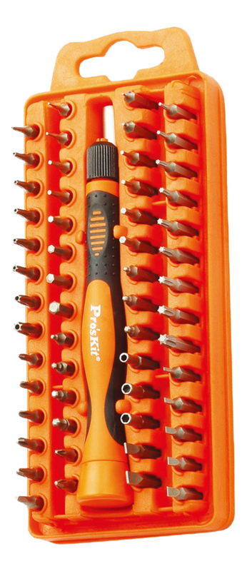Pros'Kit SD-9808N, kit med mejsel och 58 olika bitsar