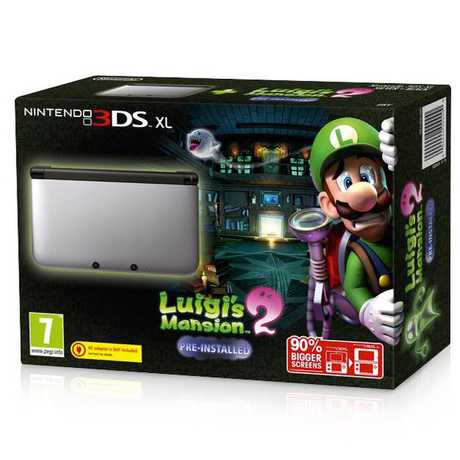 Nintendo 3DS XL - Luigi's Mansion 2, silver/svart