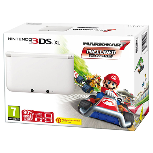 Nintendo 3DS XL - Mario Kart 7, vit
