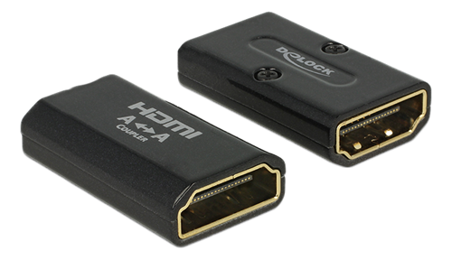 DeLOCK HDMI-adapter, 19-pin ho-ho, guldpläterad, svart