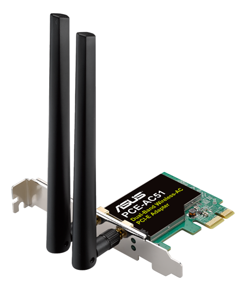 ASUS trådlöst nätverkskort, 802.11b/g/n/ac, 750Mbps, PCI-E