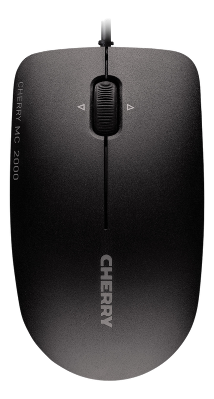 Cherry MC 2000 trådbunden mus, USB, 1600dpi, symmetrisk, ljusgrå