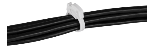 Deltaco kabelklämma, 17.5x22mm, återanvändningsbar, 6-pack, vit
