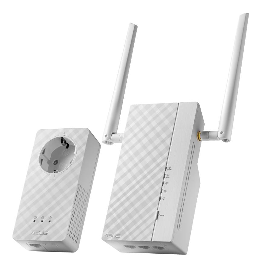 ASUS AV2 1200 WiFi Powerline starter kit, LAN/WLAN, AC1200, vit