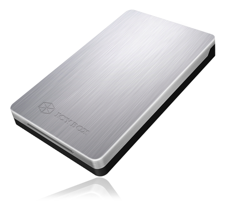 Icy box HDD kabinett, rymmer 1x2.5" SATA/SSD, max 9.5mm, silver