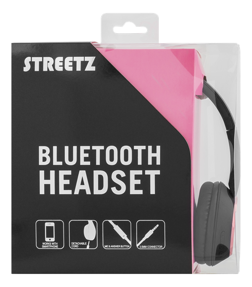 Streetz bluetooth-hörlurar med mikrofon, v2.1+edr,10m