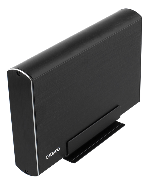 Deltaco externt kabinett för 1x3,5" HDD, svart