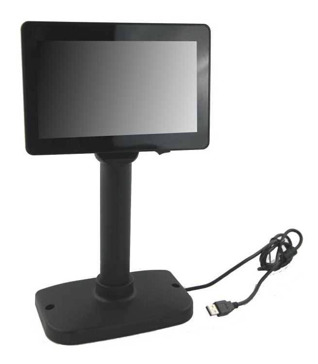 Deltacoimp stativ med USB-anslutning, 7", 800x480, svart