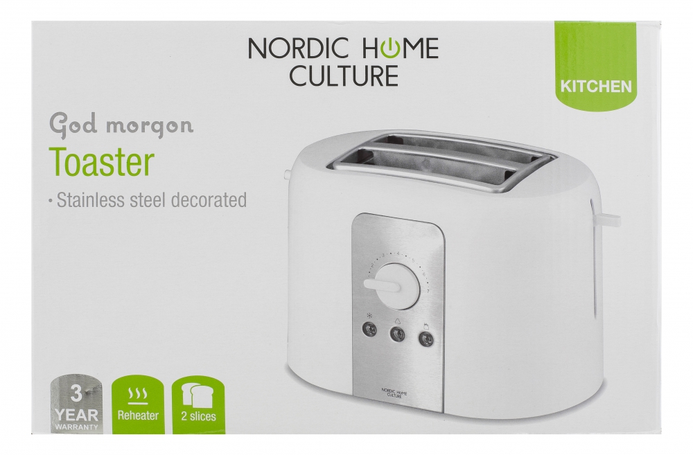 Nordic Home Culture God Morgon brödrost, rostfritt stål