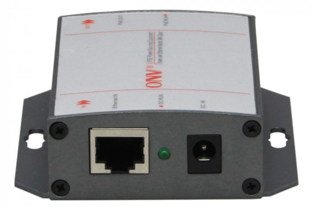 Enkelports PoE-injector, 15.4W, 10/100Mbps, 802.3af 