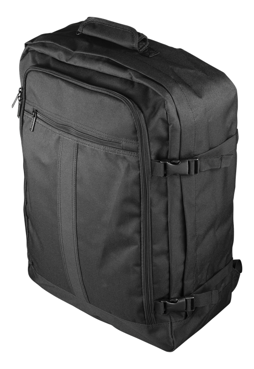 Deltaco kabin ryggsäck, 44 liter, bärhandtag, svart