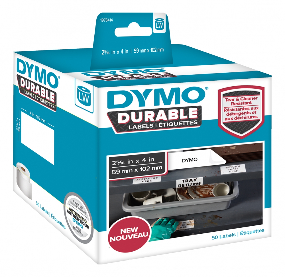 Dymo LW Durable shipping labble LabelWriter, 50 etiketter, vit