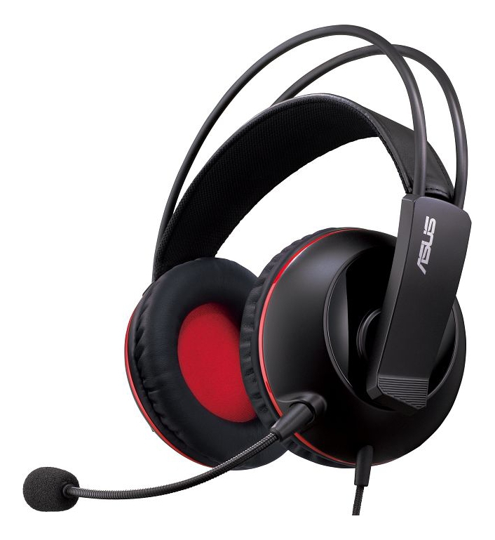 Asus Cerberus Gaming Headset, 3,5mm Audio/mic-kombo, svart/röd