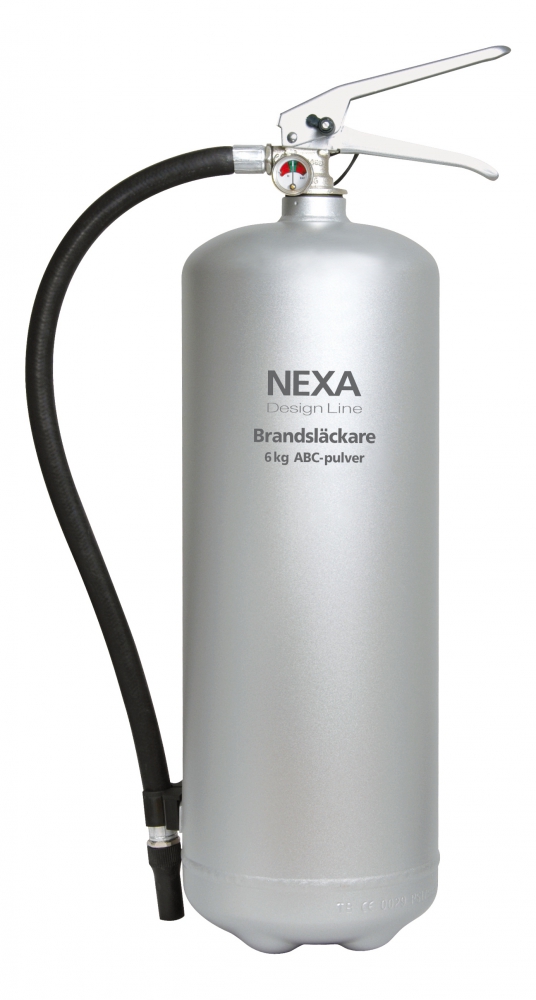 Nexa Design Line brandsläckare, 6kg ABC-pulver, silver