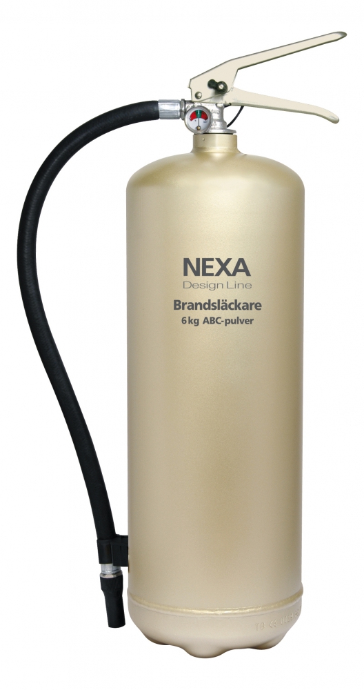 Nexa Design Line brandsläckare, 6kg ABC-pulver, champagne