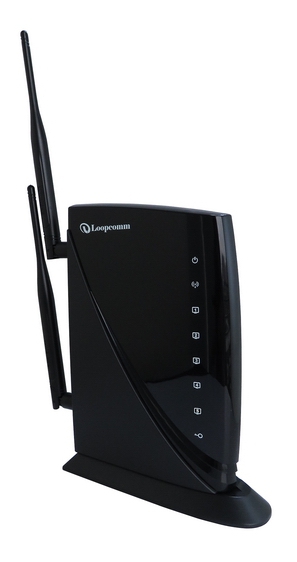 Loopcomm trådlös router, 802.11b/g/n, 300Mbps, svart