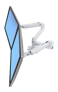 Ergotron LX Dual Side by Side Arm för LCD-bildskärmar, vit