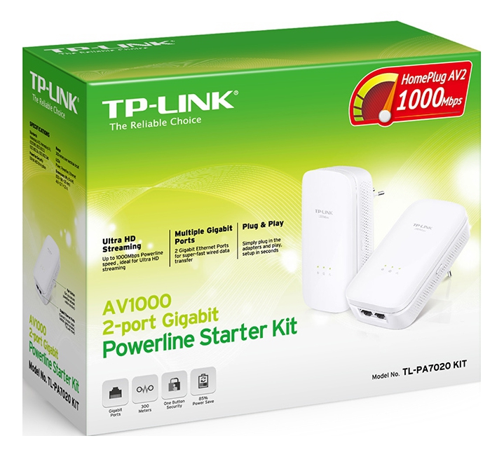 TP-Link AV1000 2-port Gigabit Powerline Starter Kit, 2xRJ45, vit