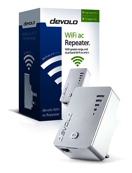 Devolo WiFi ac Repeater, Dual-Band 2,4/5GHz 1200Mbps, RJ45