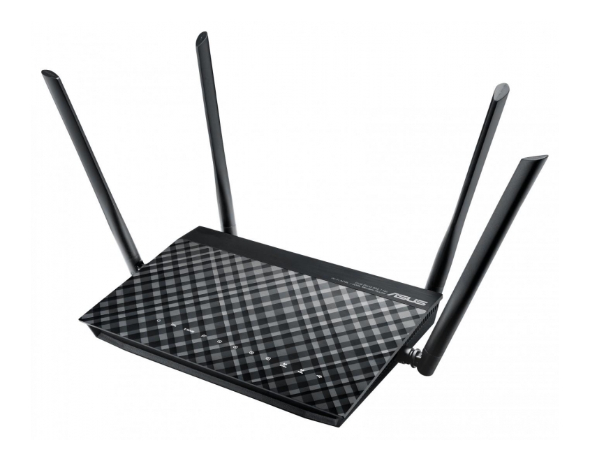 ASUS RT-AC1200G+, Dual Band Gigabit router, AC1200, 4xLAN, svart