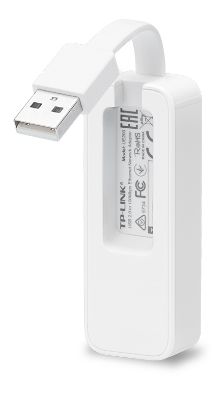 TP-LINK UE200, USB2.0 nätverksadapter 100Mbps, 1xRJ45 ho