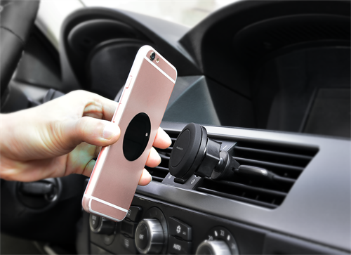 DELTACO bilhållare med magnet, för smartphones, vinklingsbar