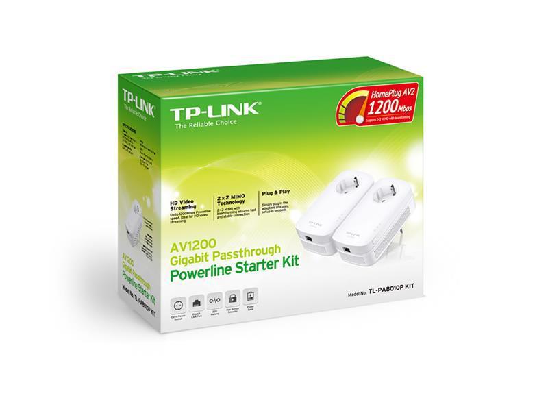 TP-LINK AV1200 Powerline startpaket med två adaptrar