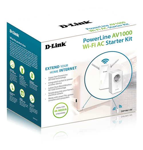 D-Link PowerLine AV1000 WiFi AC Starter Kit