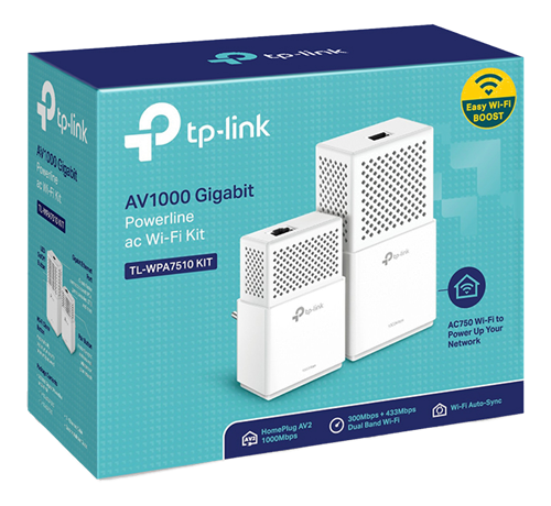 TP-Link AV1000 Powerline, två adaptrar, Dual Band, 1xRJ45