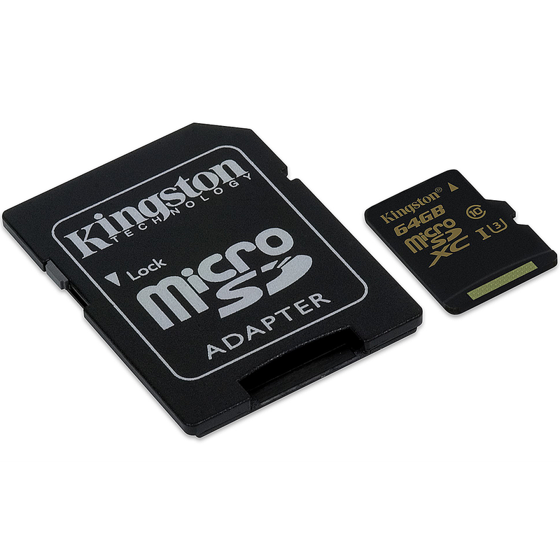 Kingston microSDXC 90MB/s UHS-I + SD Adapter, 64GB