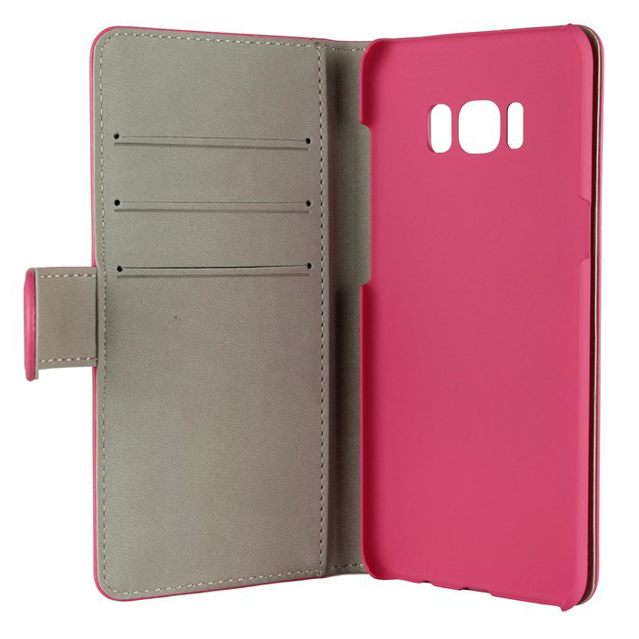 Gear plånboksfodral med kortplats rosa, Samsung Galaxy S8