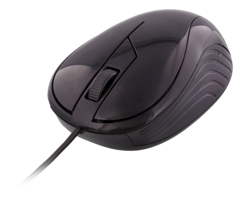 Deltaco trådad optisk mus, USB 2.0, 1.2m kabel, svart