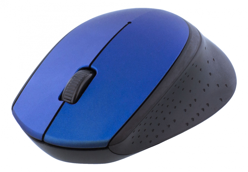 Deltaco trådlös optisk mus, 2,4GHz, USB nano-mottagare, blå