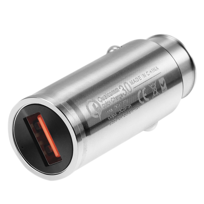 Pofan QuickCharge 3.0 billaddare, 2.5A, 1xUSB, silver