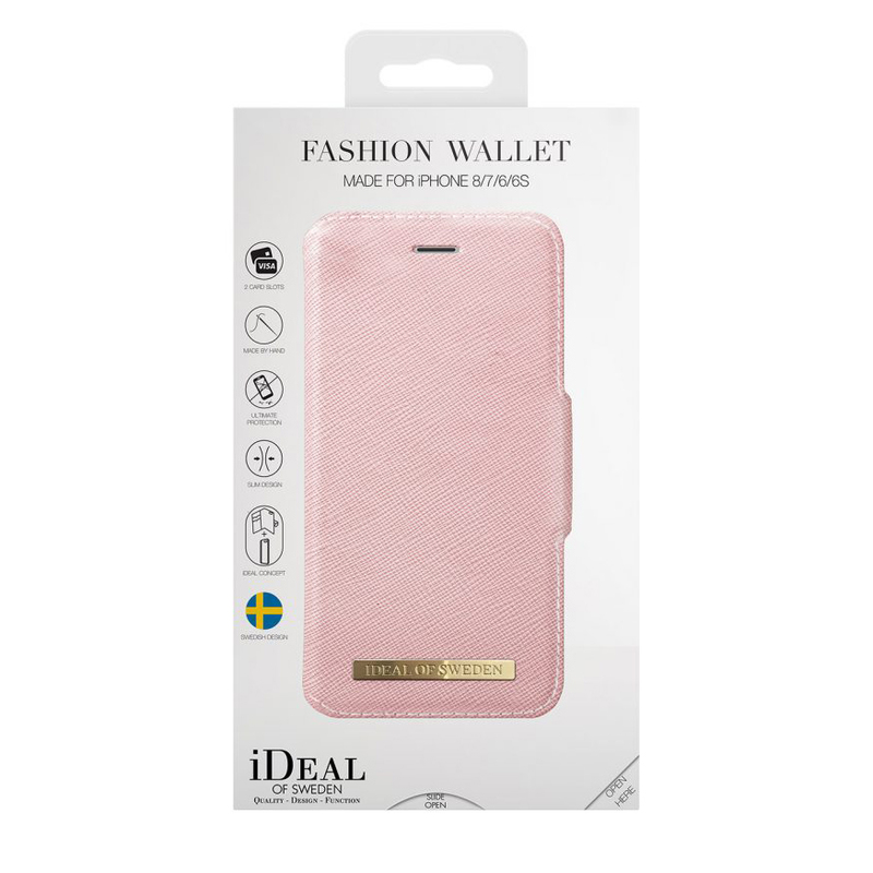 iDeal Fashion Case Wallet plånboksfodral iPhone 8/7/6, rosa