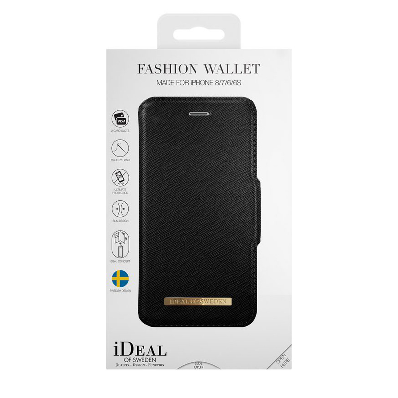 iDeal Fashion Wallet plånboksfodral svart, iPhone 8/7/6/6S