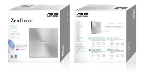 ASUS ZenDrive DVD-brännare, silver