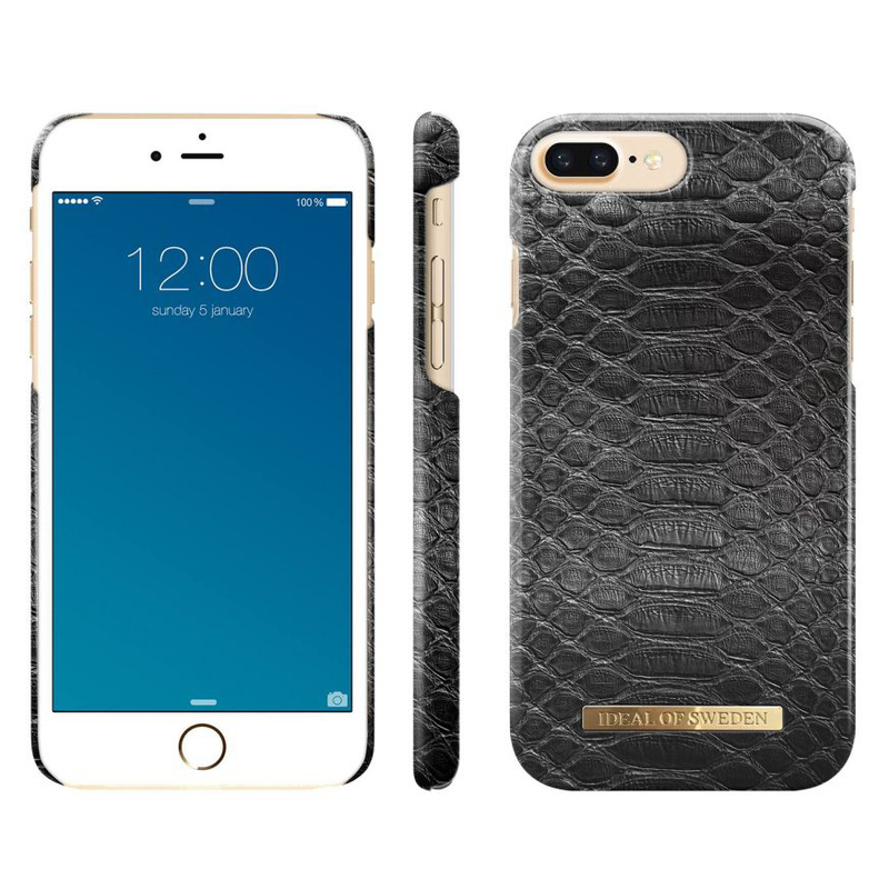 iDeal Fashion Case skal iPhone 8/7/6/6S Plus, Black Reptile