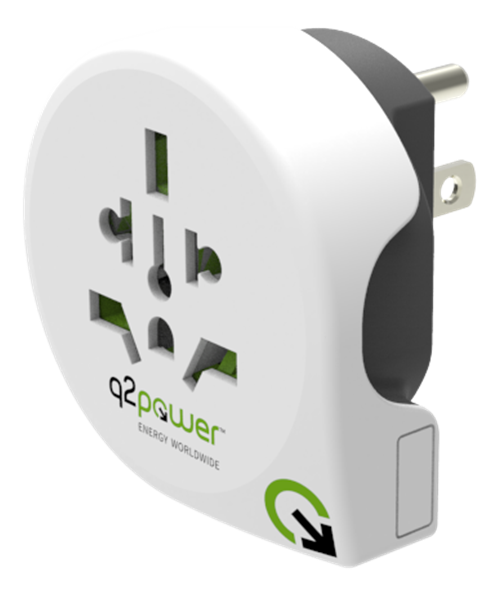 Q2power jordad reseadapter, 10A, vit